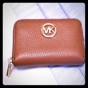 Michael Kors leather change purse/mini wallet